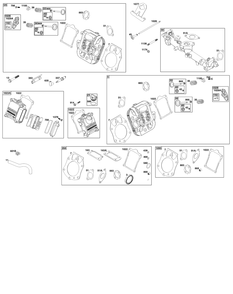 Cylinder Head Group Diagram and Parts List for 61G477-0008-J1  Briggs and Stratton Engine